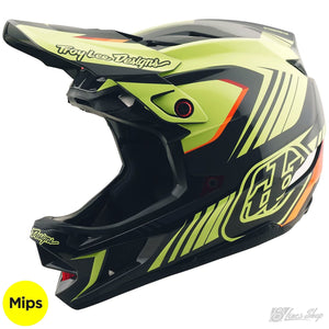 TLD D4 Polyacrylite MIPS Helmet Qualifer - Black/Yellow | 8Lines Shop - Fast Shipping World Wide