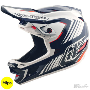 TLD D4 Polyacrylite MIPS Helmet Qualifer - Blue/White | 8Lines Shop - Fast Shipping World Wide