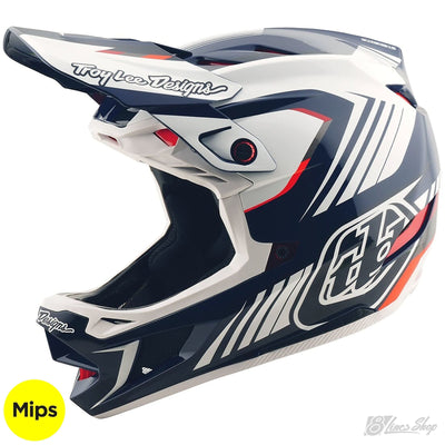 TLD D4 Polyacrylite MIPS Helmet Qualifer - Blue/White | 8Lines Shop - Fast Shipping World Wide
