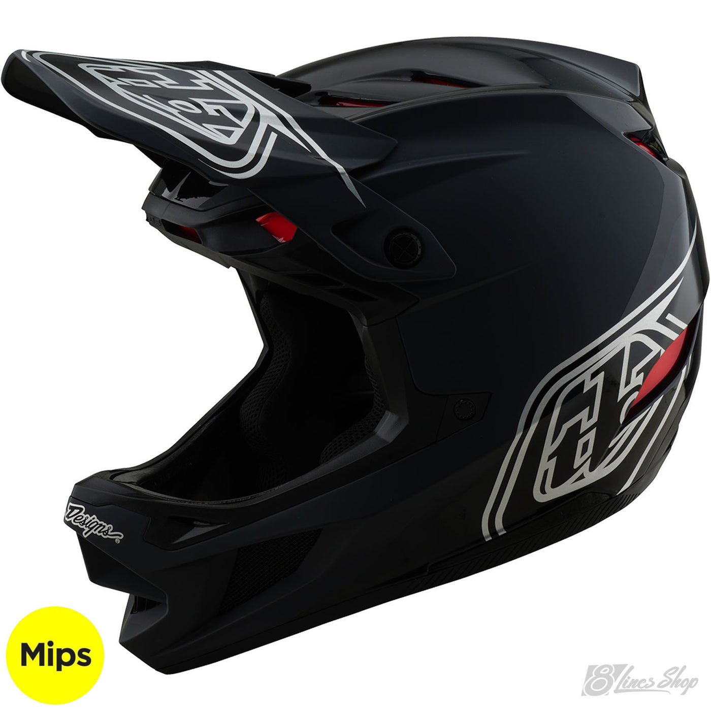 TLD D4 Polyacrylite MIPS Helmet Shadow - Black | 8Lines Shop - Fast Shipping World Wide