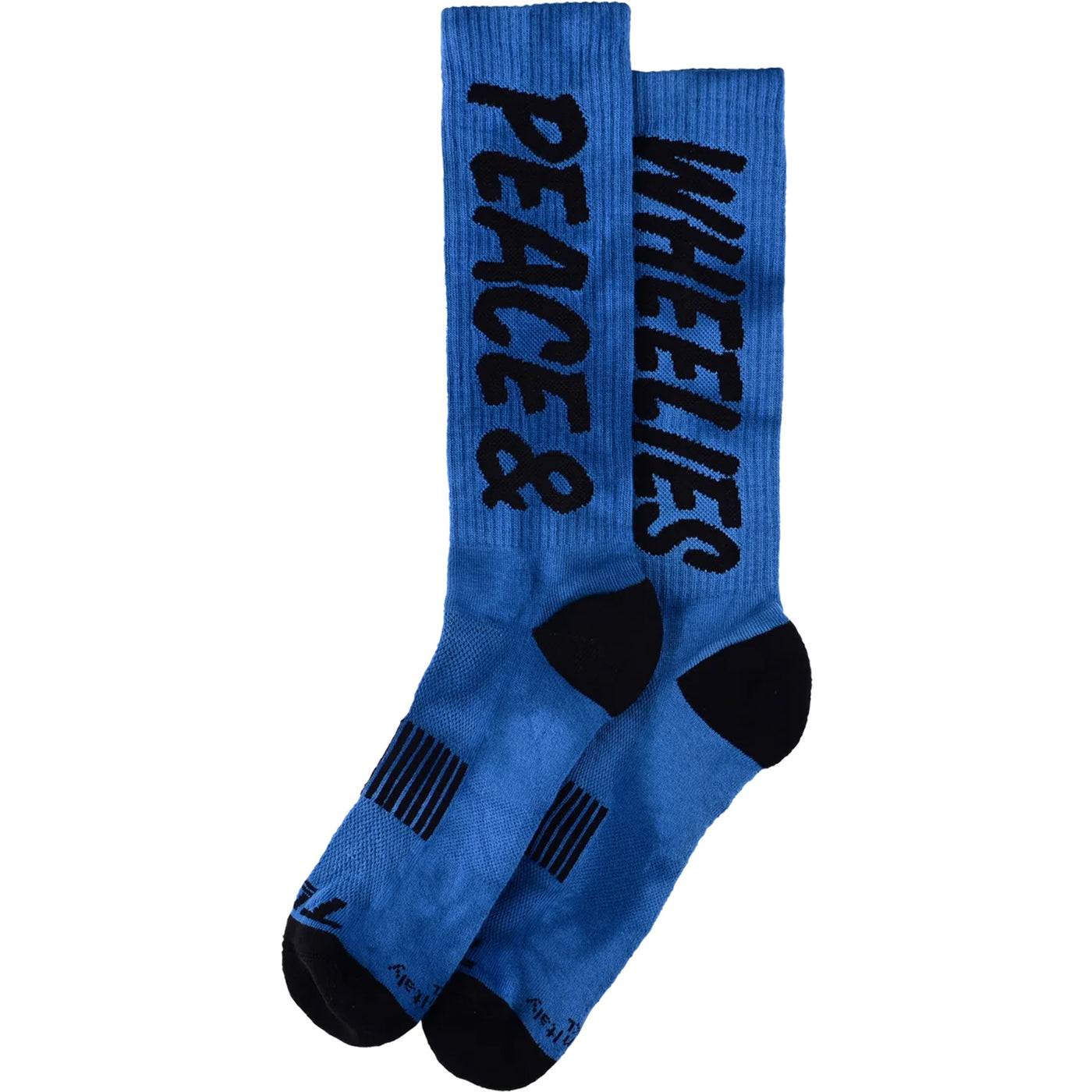 TLD Performance Socks Signature Peace & Wheelies - Cobalt | 8Lines Shop - Fast Shipping World Wide
