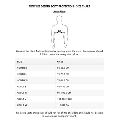 TROY LEE DESIGN BODY PROTECTION - SIZE CHART | 8Lines.eu - Fast delivery, Great Deals!