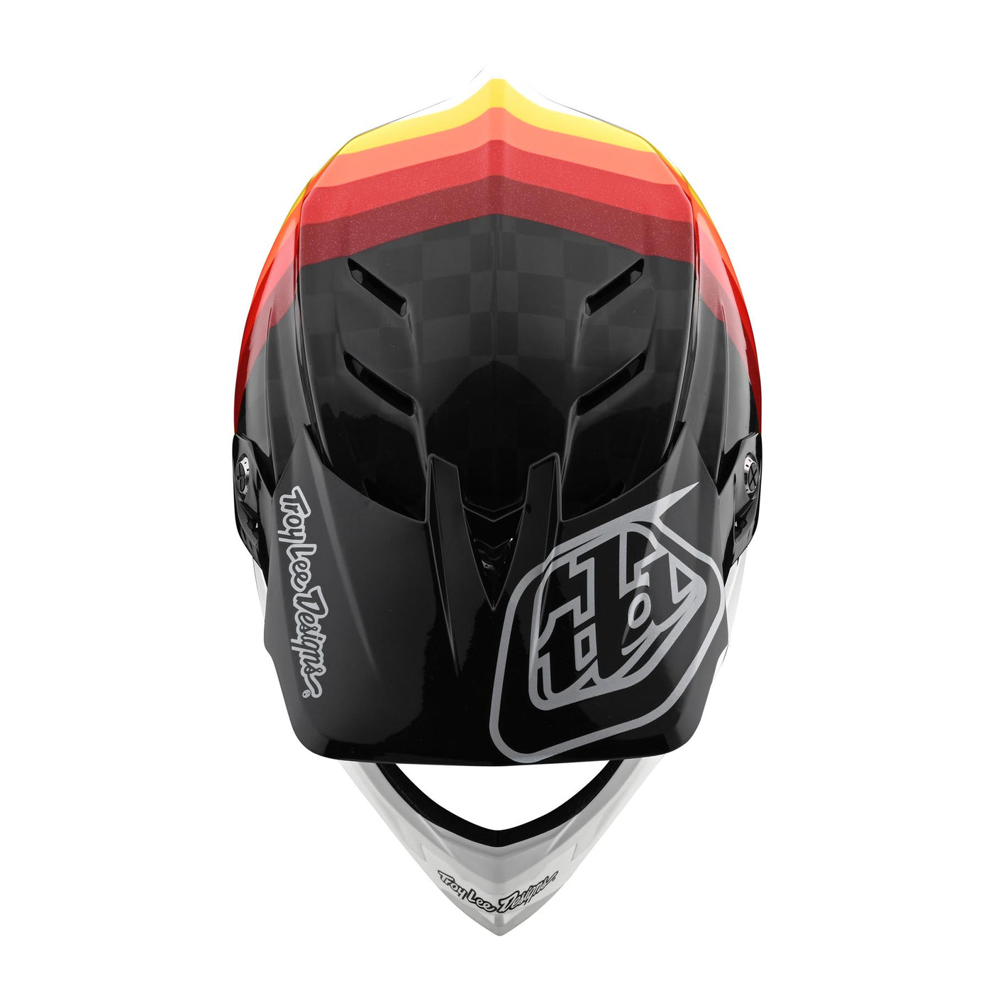 Troy Lee Designs D4 Carbon Helmet Visor Mirage - Black/Red top view | 8Lines Shop - Fast Delivery World Wide