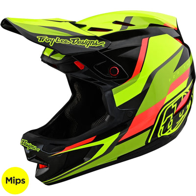 TLD D4 Carbon MIPS Helmet Omega - Black/Yellow