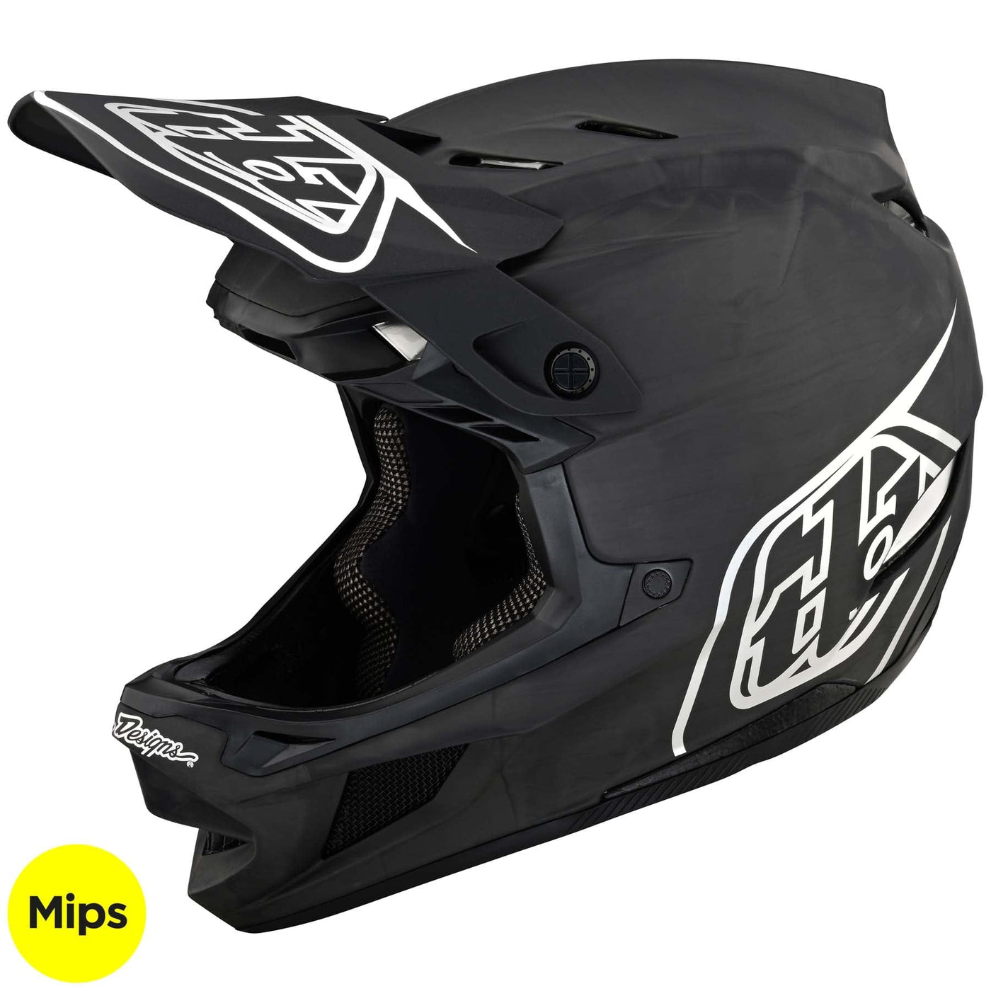 TLD D4 Carbon MIPS Helmet Stealth - Black/Silver