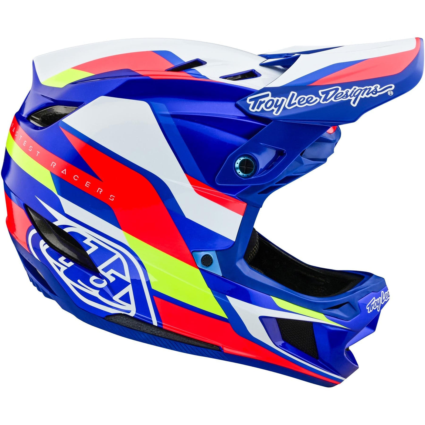 full face bmx race helmet - blue