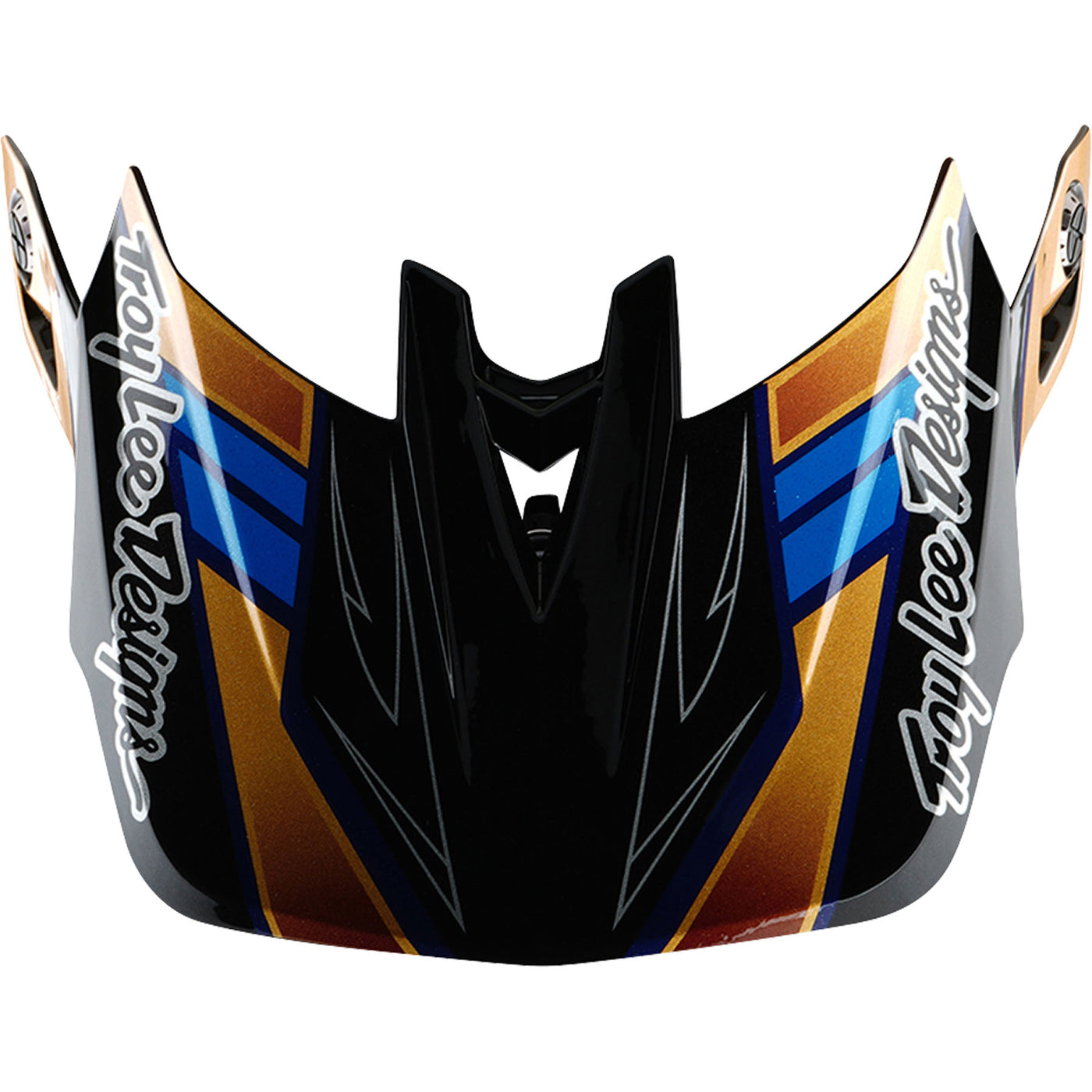 Helmet visor with Troy Lee Designs branding on a white background
