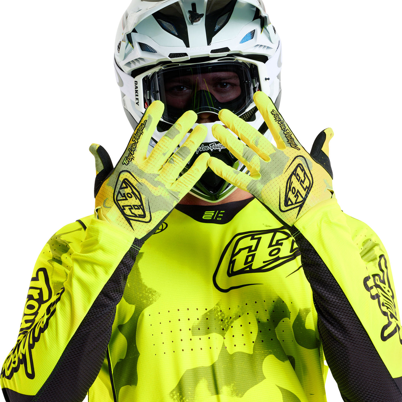 Troy Lee Designs Gloves AIR Blotted - Flo Yellow | 8Lines Shop - Fast Shipping World Wide