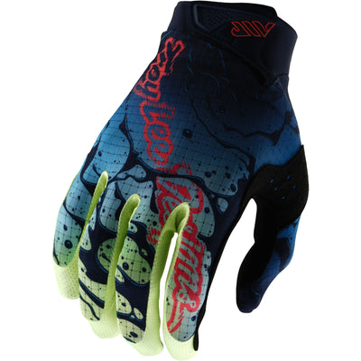 Troy Lee Designs Gloves AIR Drip - Glo Yellow/Dark Navy | 8Lines Shop - Fast Shipping World Wide