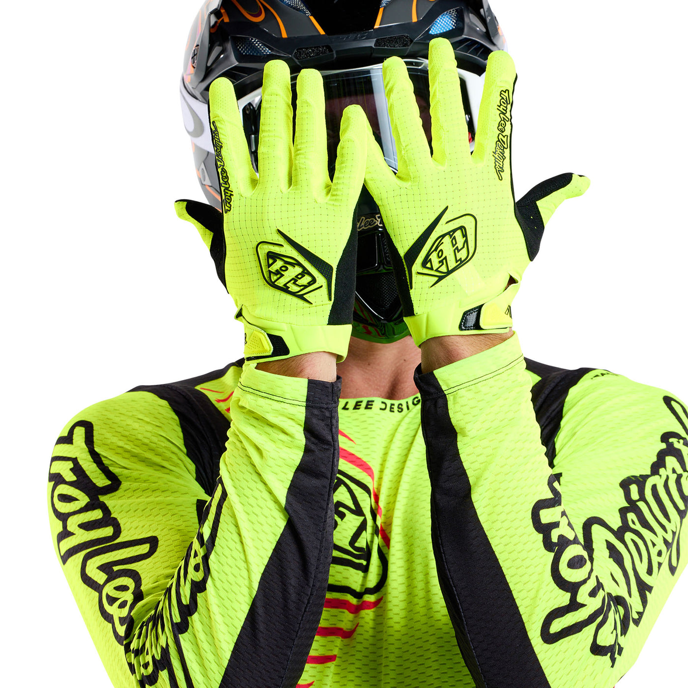 Troy Lee Designs Gloves AIR Mono - Flo Yellow | 8Lines Shop - Fast Shipping World Wide