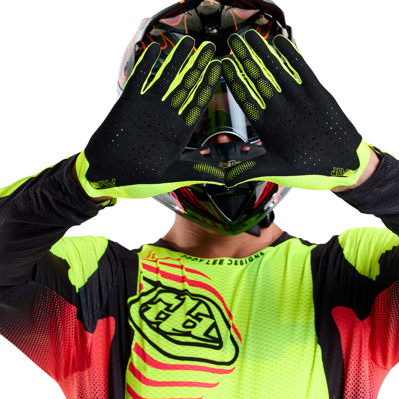 Troy Lee Designs Gloves AIR Mono - Flo Yellow | 8Lines Shop - Fast Shipping World Wide