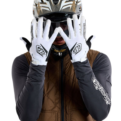 Troy Lee Designs Gloves AIR Mono - White | 8Lines Shop - Fast Shipping World Wide