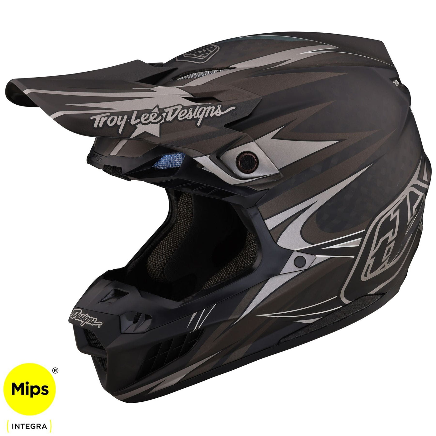 Troy Lee Designs SE5 Carbon Helmet Stealth - Black/Chrome
