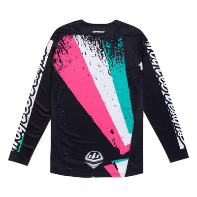 Troy Lee Designs Sprint Jersey Full Pull - Black | 8Lines Shop - Fast Shipping World Wide