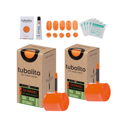 Tubolito Bundle Tubo-CX/GRAVEL 32-50C 42mm Presta + Patch Kit - Black