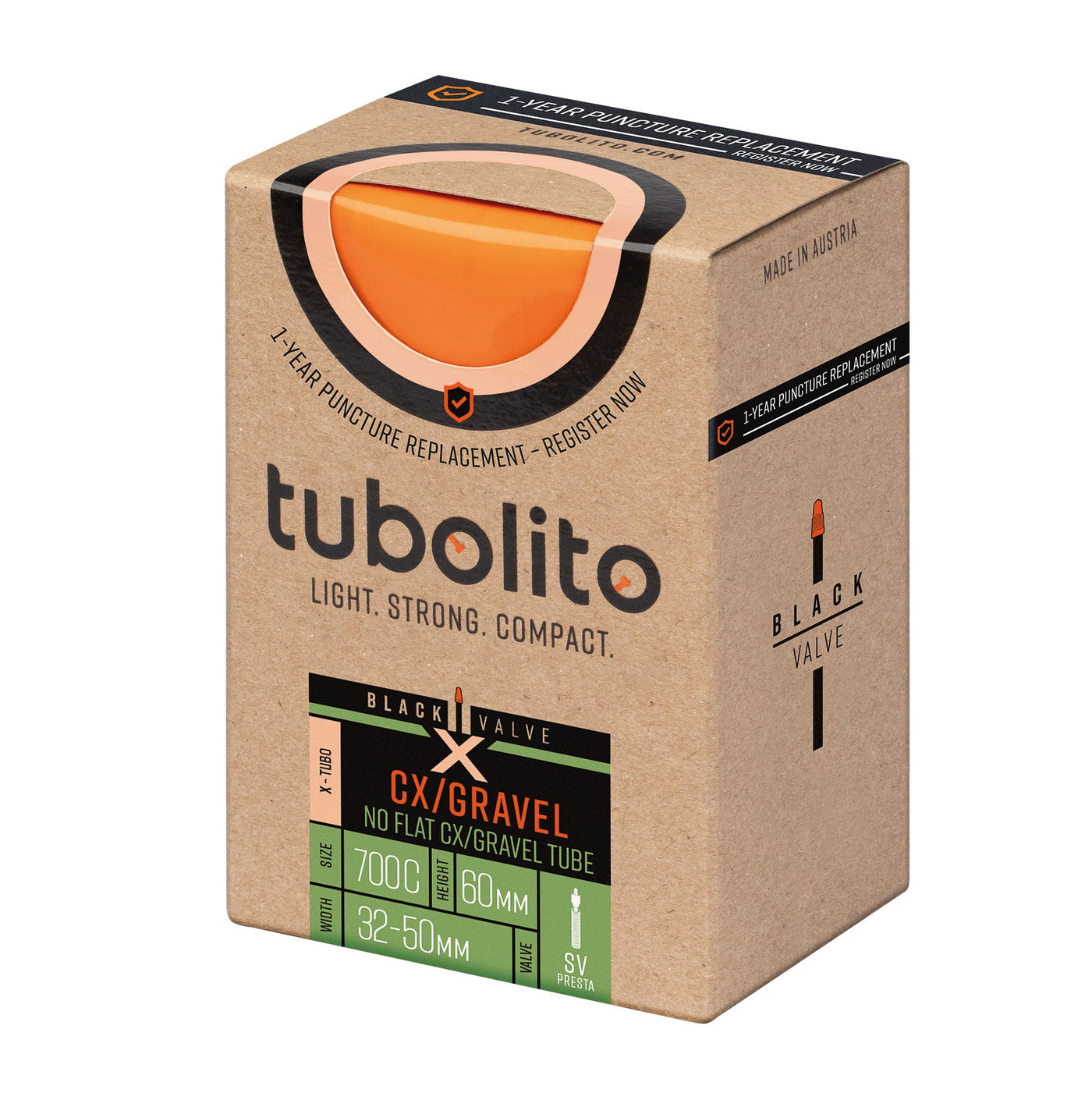 Tubolito X-Tubo-CX/GRAVEL 35-50C Inner Tube SV60mm Presta - Black | 8Lines Shop - Fast Shipping World Wide