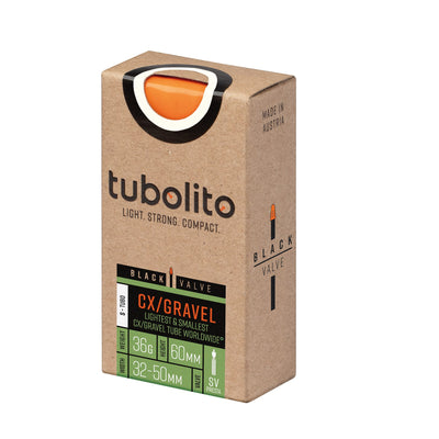 Tubolito S-Tubo-CX/GRAVEL 32-50C Inner Tube Presta SV60 - Black | 8Lines Shop - Fast Shipping World Wide