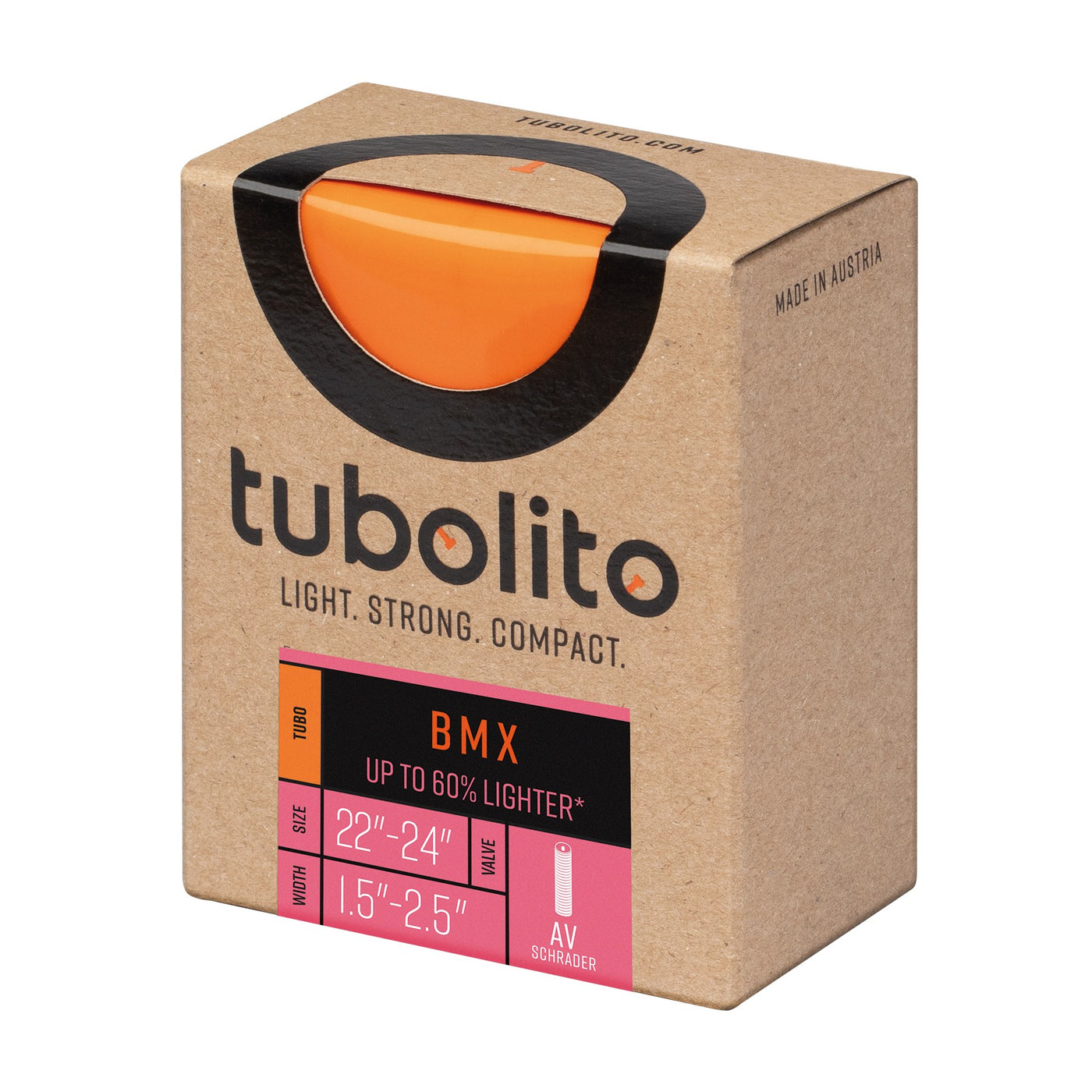 Tubolito Tubo-BMX Inner Tube 22/24" Wheel size 1.5" – 2.5" 40mm AV Schrader - Orange | 8Lines Shop - Fast Shipping World Wide