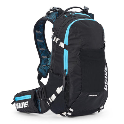 USWE Flow 16L Hydration Compatible MTB Protector Pack - Black/Blue | 8Lines Shop