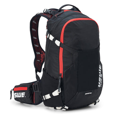 USWE Flow 16L Hydration Compatible MTB Protector Pack - Black/Red | 8Lines Shop