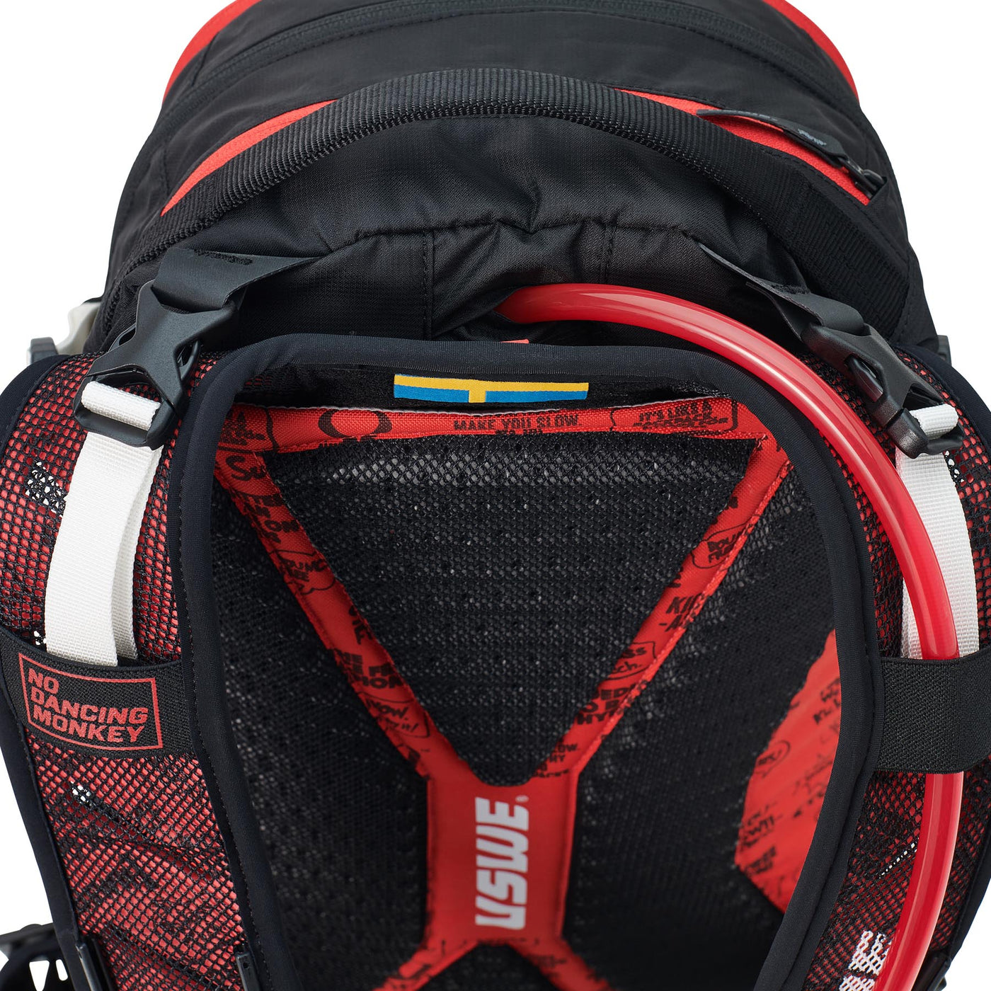 USWE Flow 16L Hydration Compatible MTB Protector Pack - Black/Red | 8Lines Shop