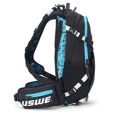 USWE Flow 25L Hydration Compatible MTB Protector Pack - Black/Blue | 8Lines Shop