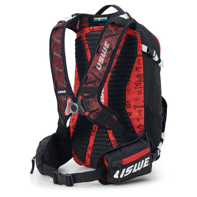 USWE Flow 25L Hydration Compatible MTB Protector Pack - Black/Red | 8Lines Shop