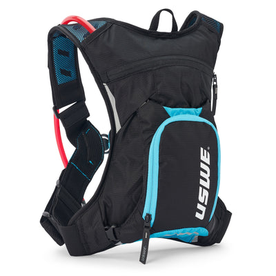 USWE MTB Hydro 3L Hydration System Backpack - Black/Horizon Blue - front view | 8Lines Shop - Fast Delivery World Wide