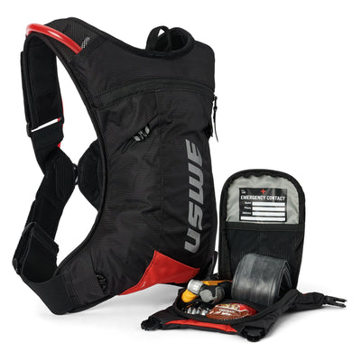 USWE MTB Hydro 3L Hydration System Backpack - Black/Red | 8Lines Shop - Fast Shipping World Wide