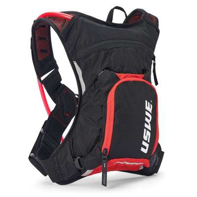 USWE MTB Hydro 3L Hydration System Backpack - Black/USWE Red back view