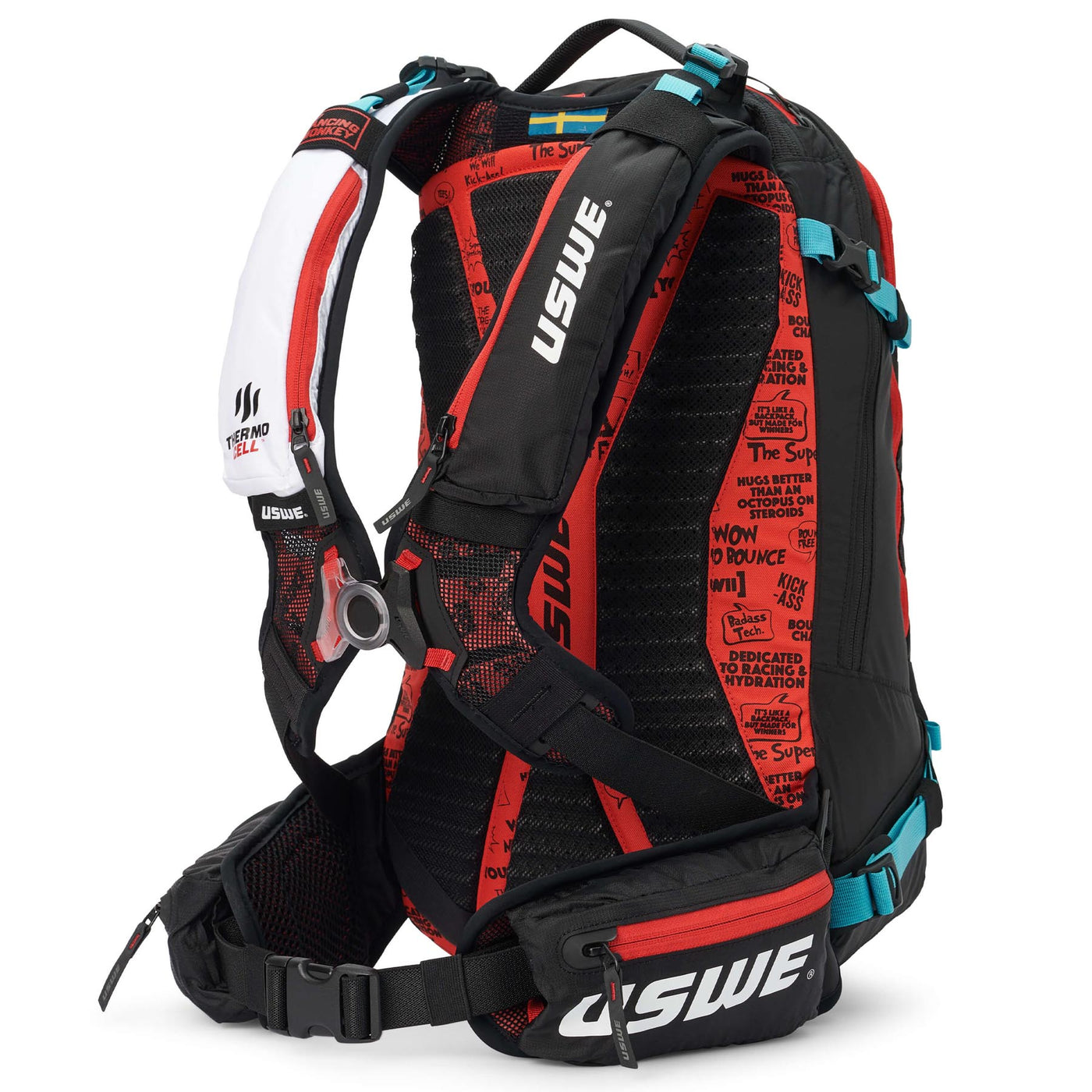 USWE Pow 16L Alpine Skiing Protector Pack - Carbon Black | 8Lines Shop - Fast Shipping