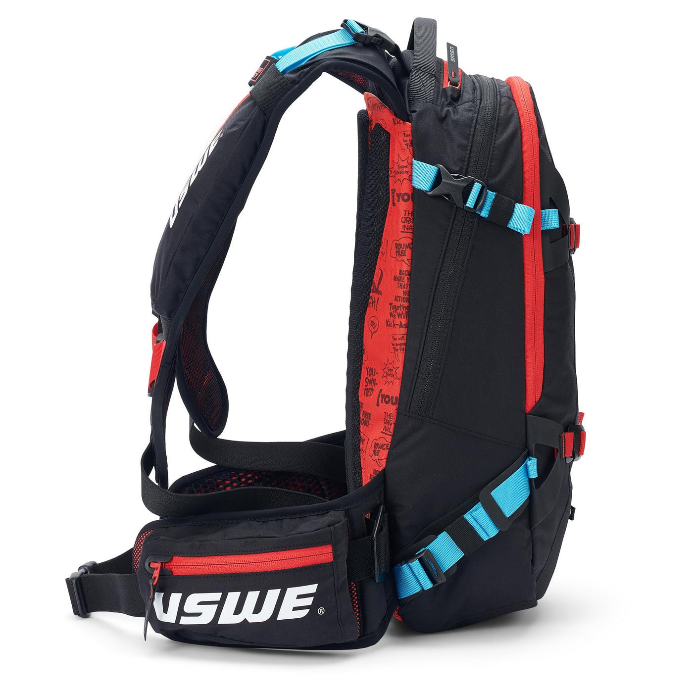 USWE Pow 16L Alpine Skiing Protector Pack - Carbon Black | 8Lines Shop - Fast Shipping