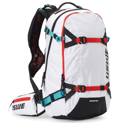 USWE Pow 16L Alpine Skiing Protector Pack - Cool White | 8Lines Shop - Fast Shipping