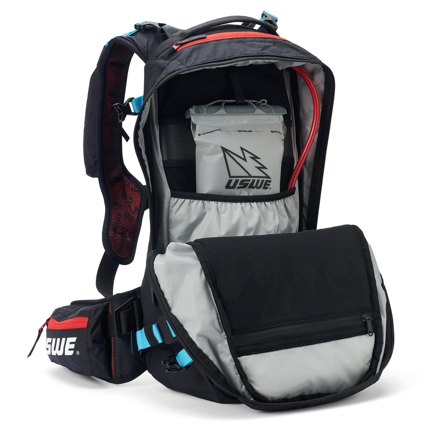 USWE Pow 25L Alpine Skiing Protector Pack - Carbon Black | 8Lines Shop - Fast Shipping