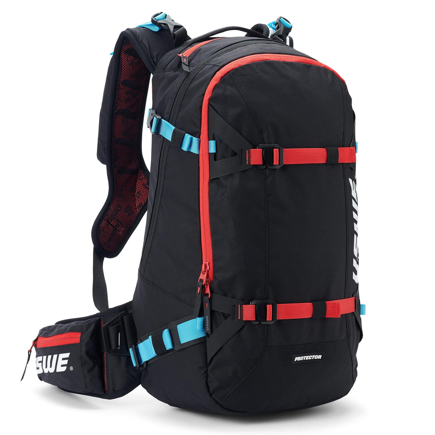 USWE Pow 25L Alpine Skiing Protector Pack - Carbon Black | 8Lines Shop