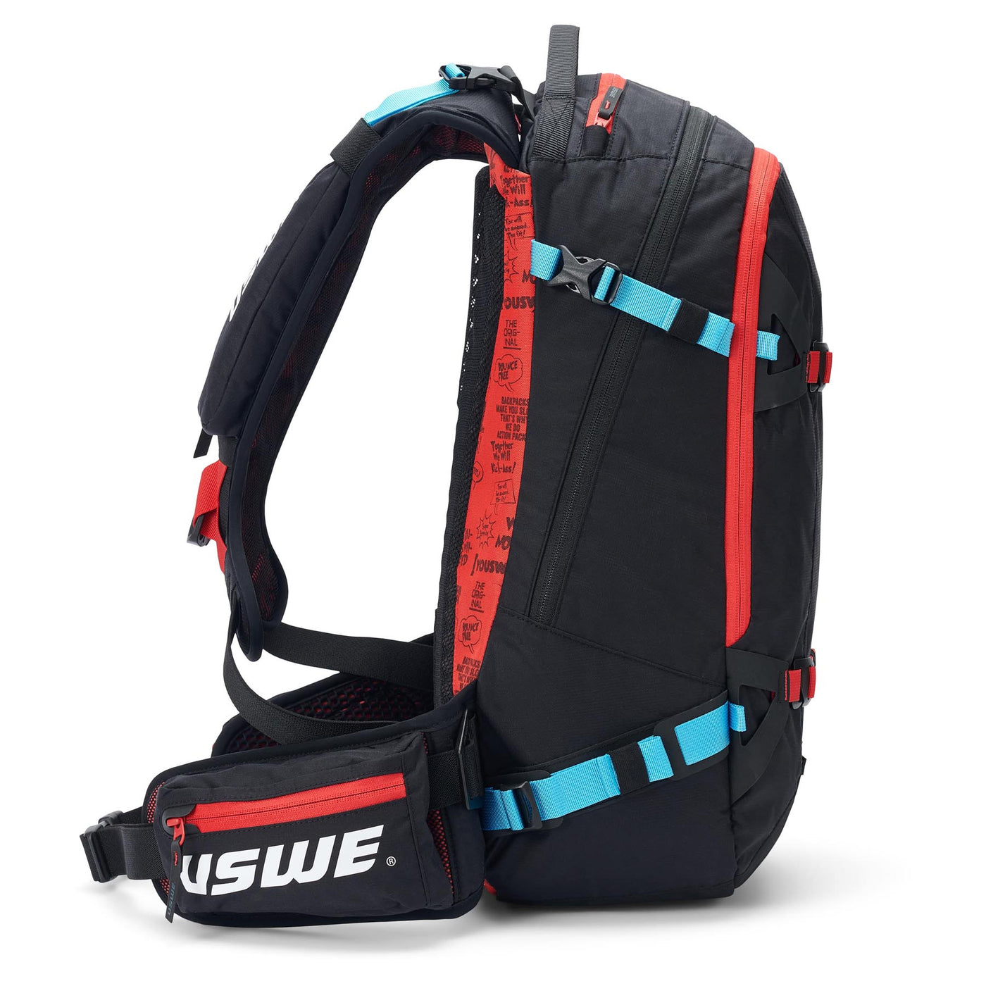 USWE Pow 25L Alpine Skiing Protector Pack - Carbon Black | 8Lines Shop - Fast Shipping