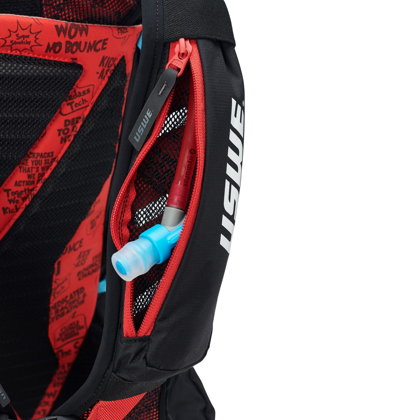 USWE Pow 25L Alpine Skiing Protector Pack - Carbon Black | 8Lines Shop - Fast Shipping