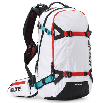 USWE Pow 25L Alpine Skiing Protector Pack - Cool White | 8Lines Shop - Fast Shipping