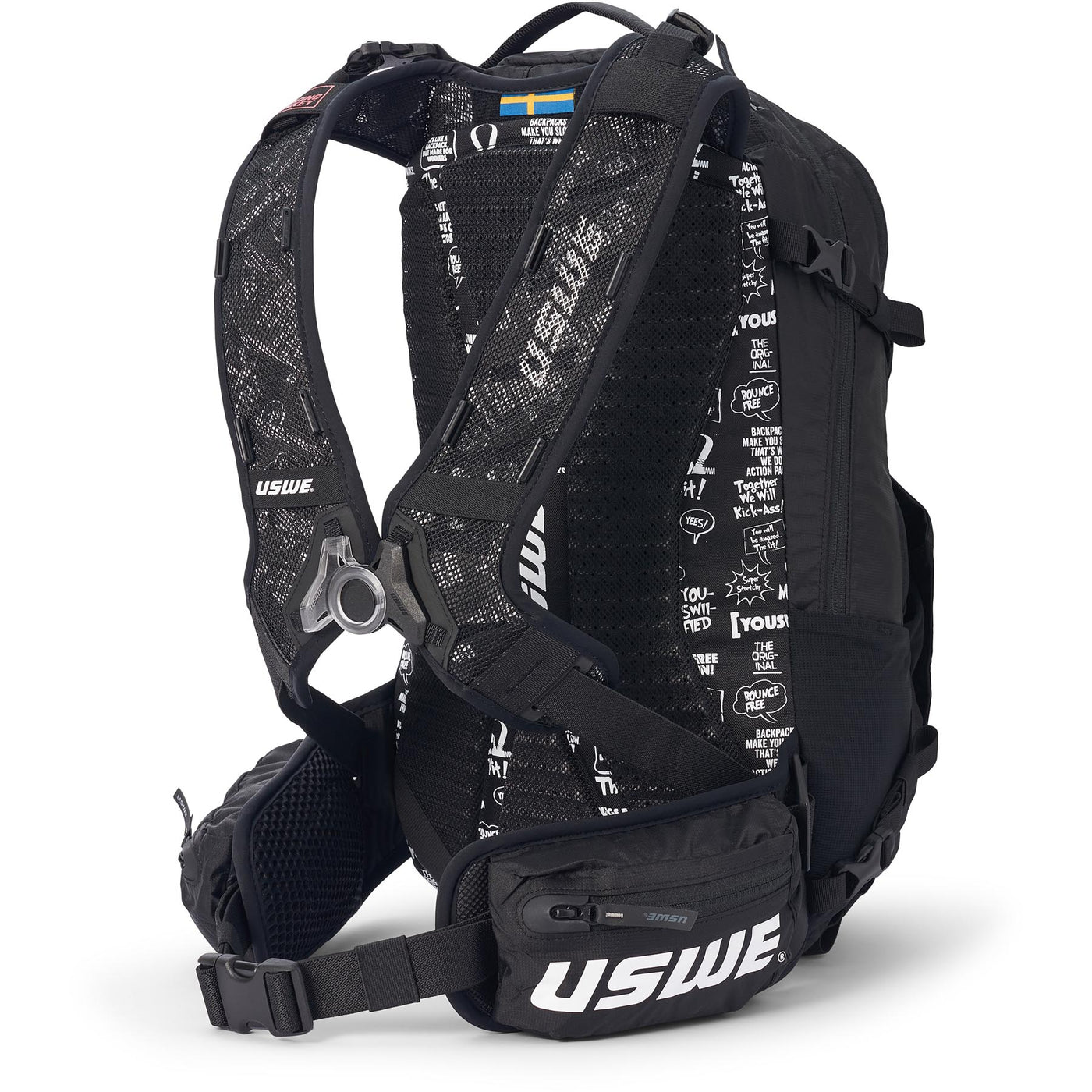 USWE Shred 16L Hydration Compatible MTB Daypack - Black | 8Lines Shop