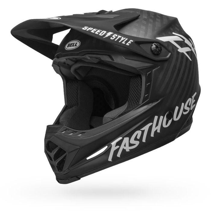 Bell Full-9 Carbon Helmet Fasthouse - Matte Black/White 8Lines Shop - Fast Shipping