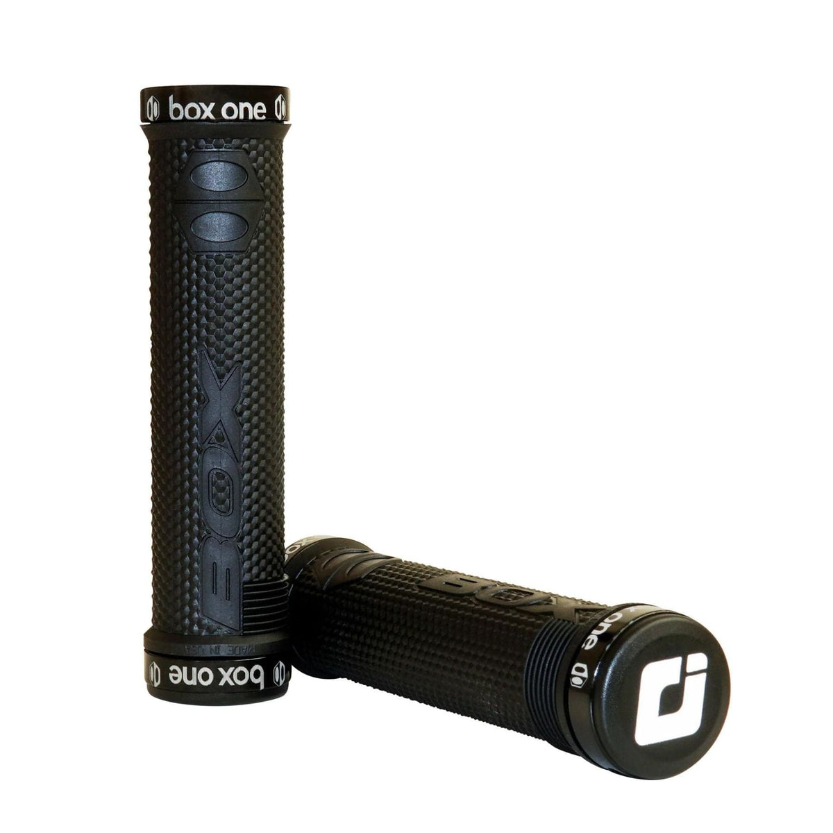 Box One NO Flange Lock On Grips 130mm - Black/Black