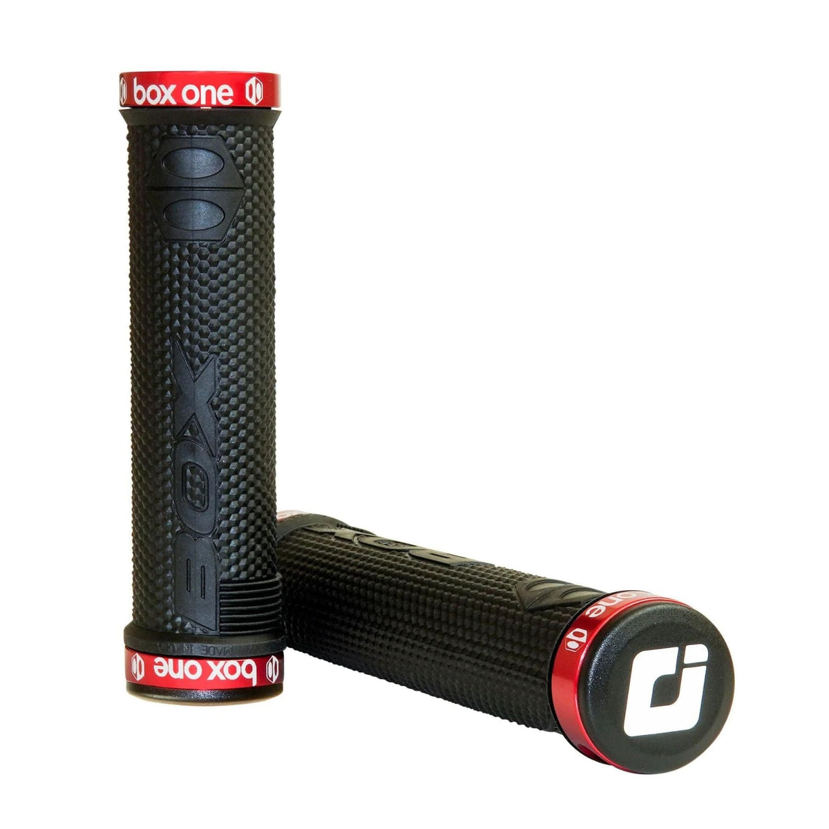 Box One NO Flange Lock On Grips 130mm - Black/Red