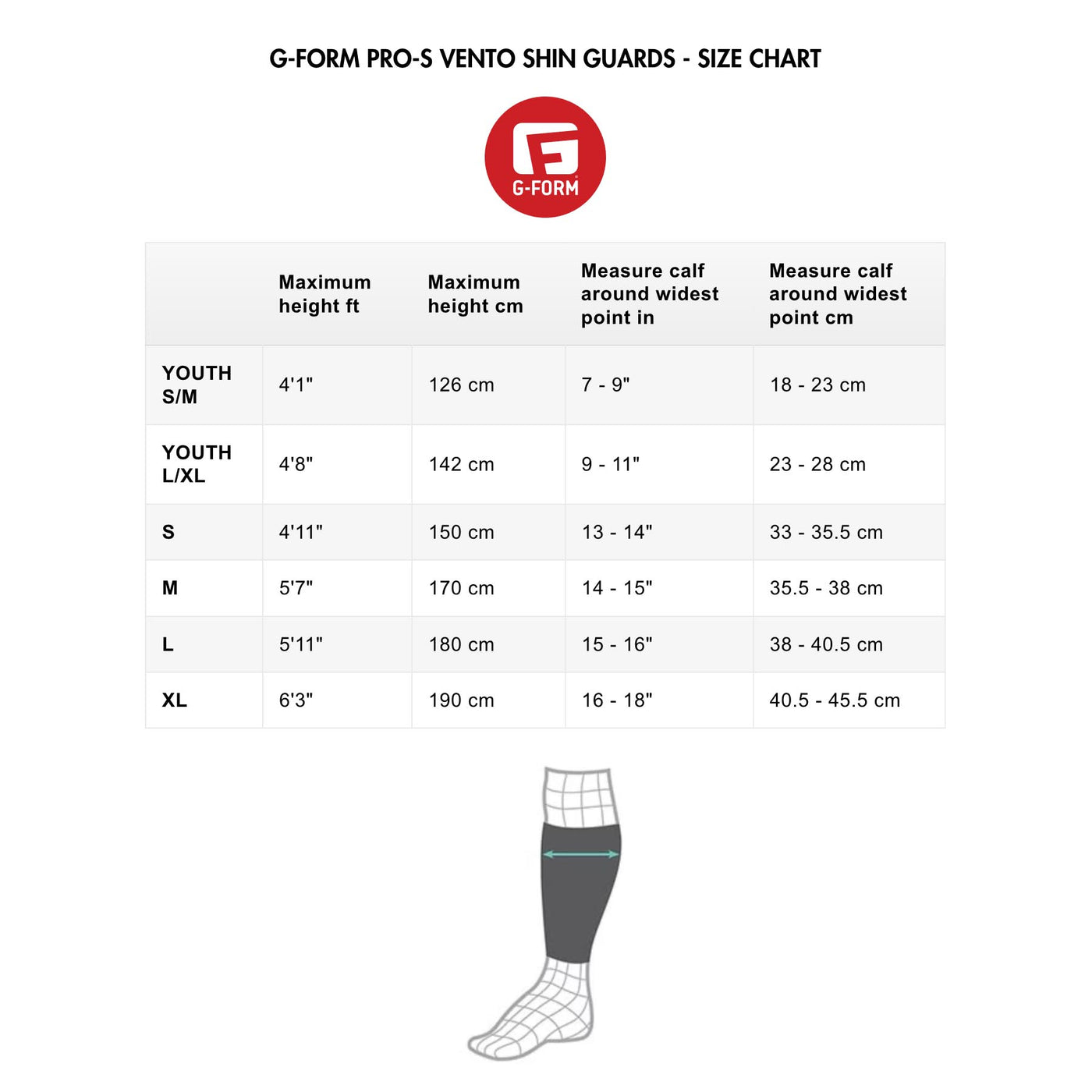 G-Form Shin Guards for Football Pro-S Vento - Black 8Lines Shop - Fast Shipping