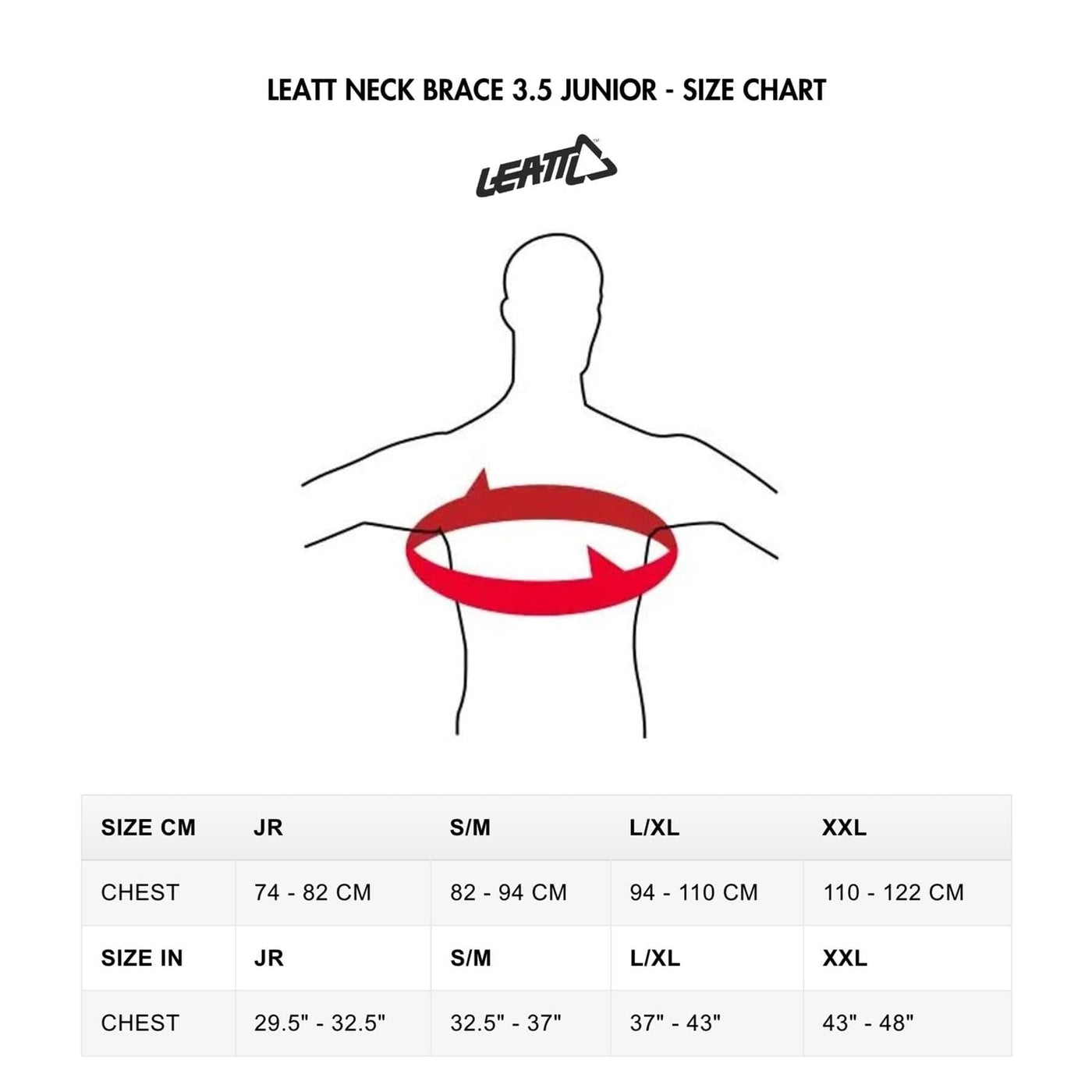 LEATT Neck Brace 3.5 Junior - White 8Lines Shop - Fast Shipping