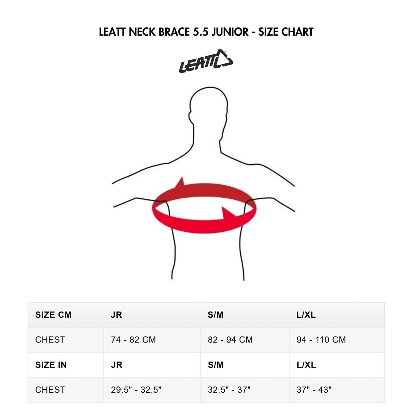 LEATT Neck Brace GPX 5.5 Junior - Black 8Lines Shop - Fast Shipping