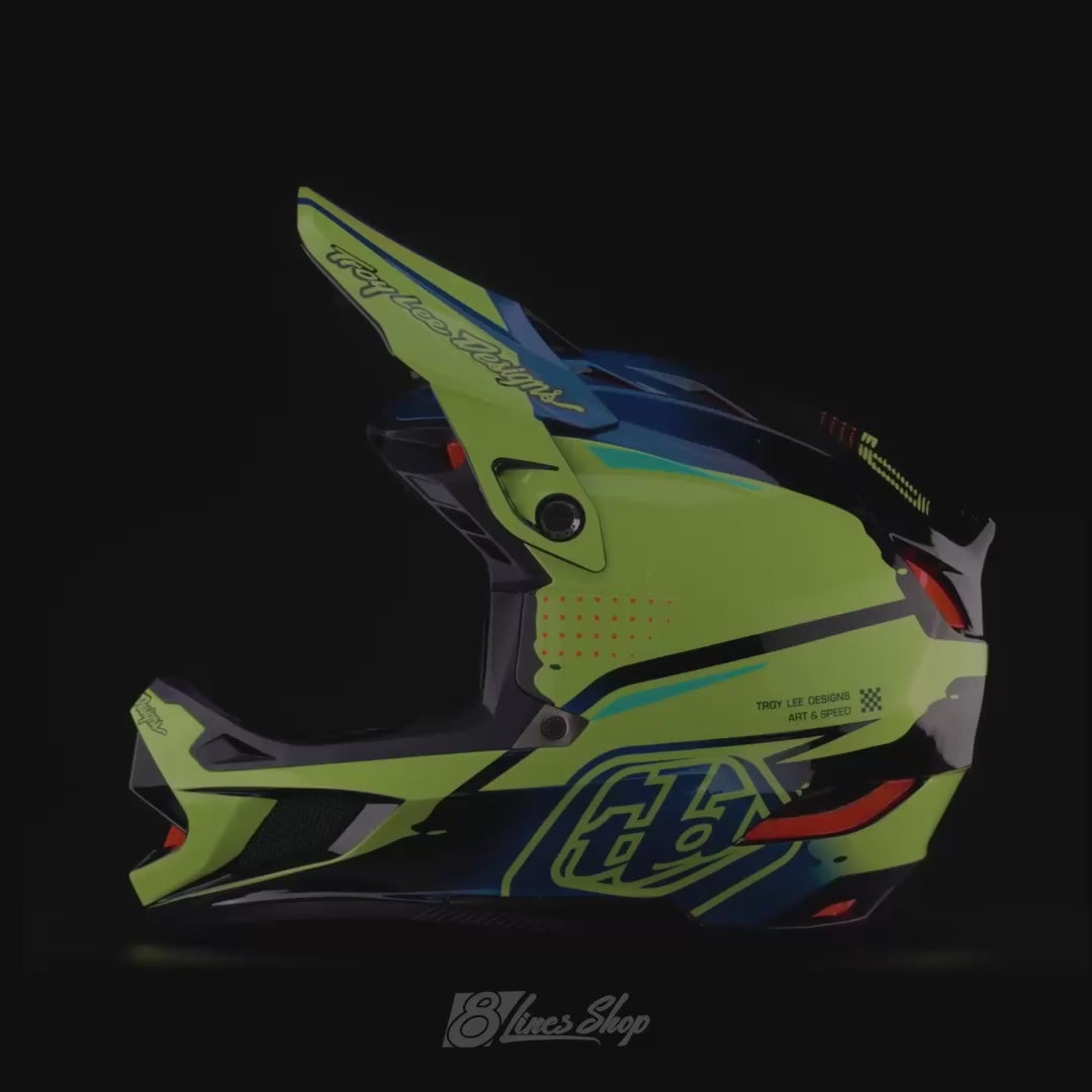 TLD D4 Composite MIPS Helmet Drip - Glo Yellow | 8Lines Shop - Fast Shipping World Wide