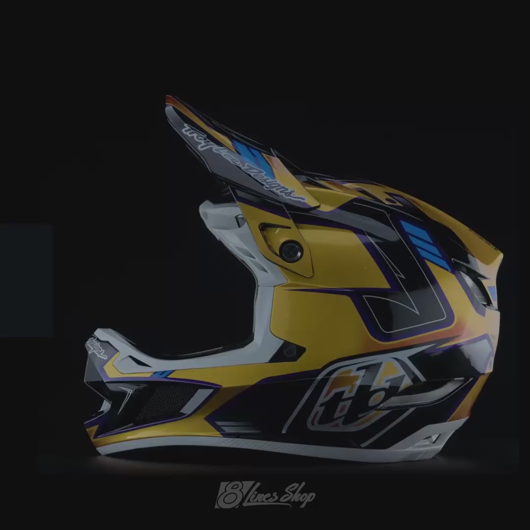 TLD D4 Composite MIPS Helmet Royalty - Black/Gold | 8Lines Shop - Fast Shipping World Wide