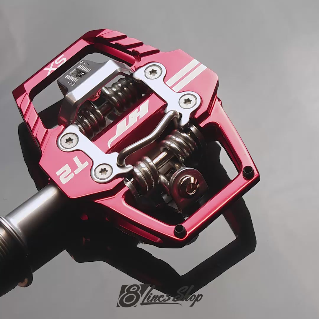 HT T2 SX BMX Clipless Pedal - Red  | 8Lines Shop - Fast Shipping World Wide