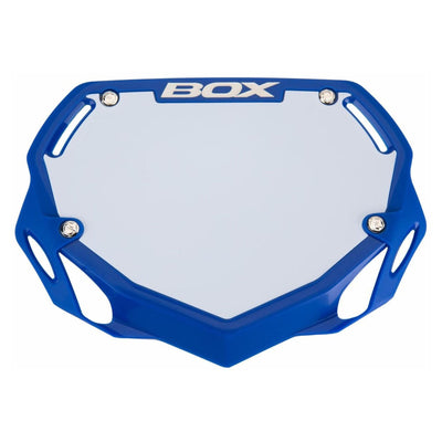 Box One BMX Racing Number Plate - Blue Small 8Lines Shop - Fast Shipping