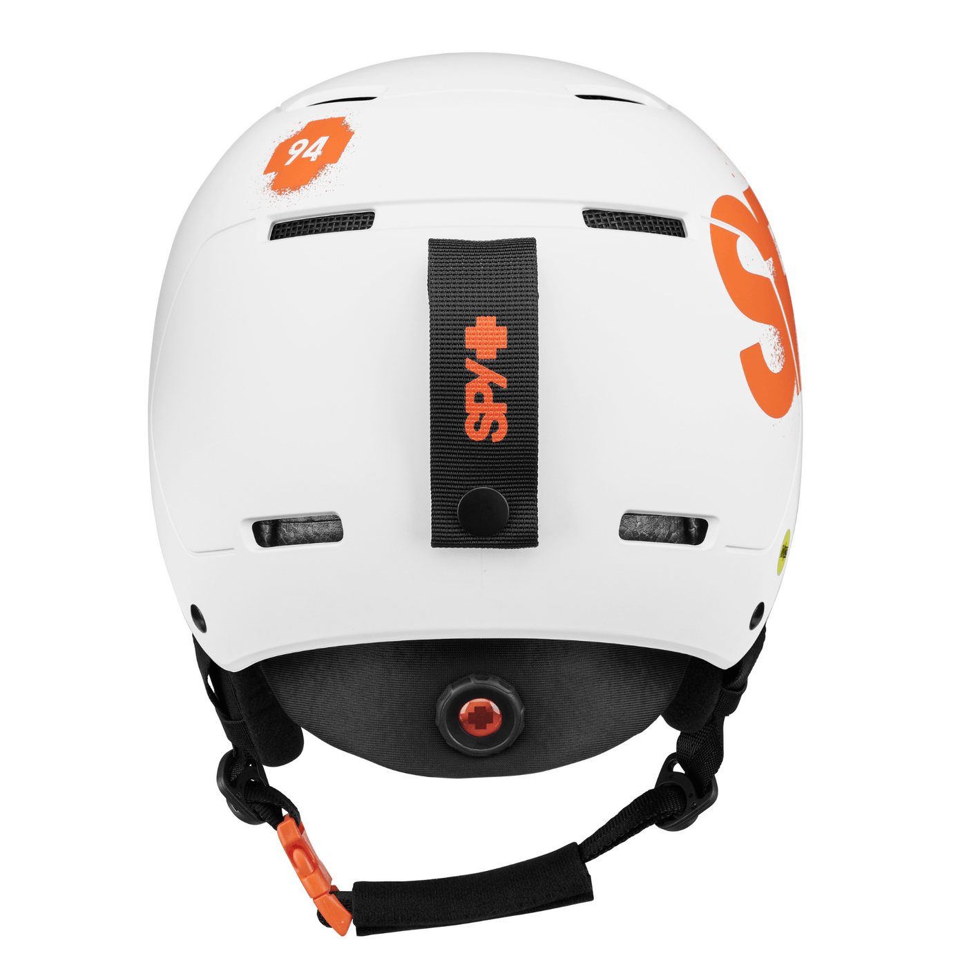 SPY Youth Snow Helmet Lil Astronomic Matte White - Orange Splatter Logo 8Lines Shop - Fast Shipping